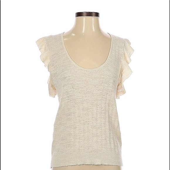 J. Crew Linen Ruffle Top - Picture 2 of 5